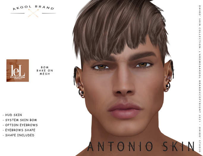 {Akool&Ohibo} Antonio Skin T2 #LEL-BOM
