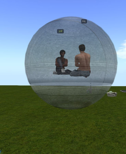 flying bubble for a couple 