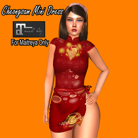 DEMO CHEONGSAM MINI DRESS - MAITREYA ONLY