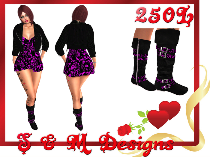 S & M Designs Eternal Purple Flowers