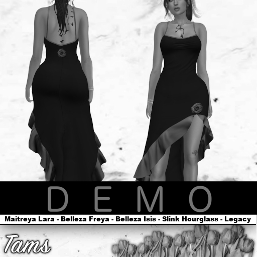 DEMO - Mid-Length Dress with Ruffle - Seville
