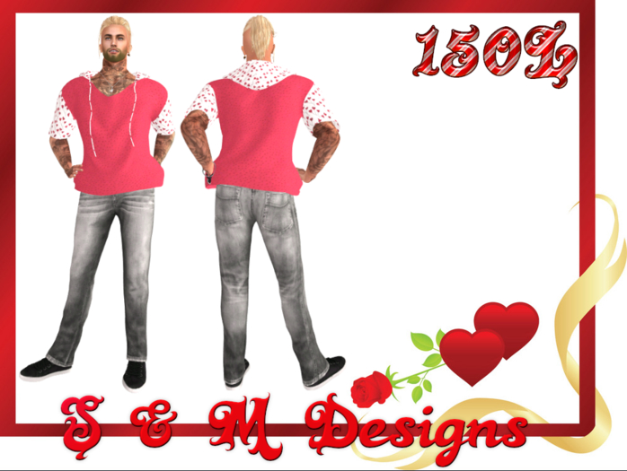 S & M Designs Men's Love Shack Red