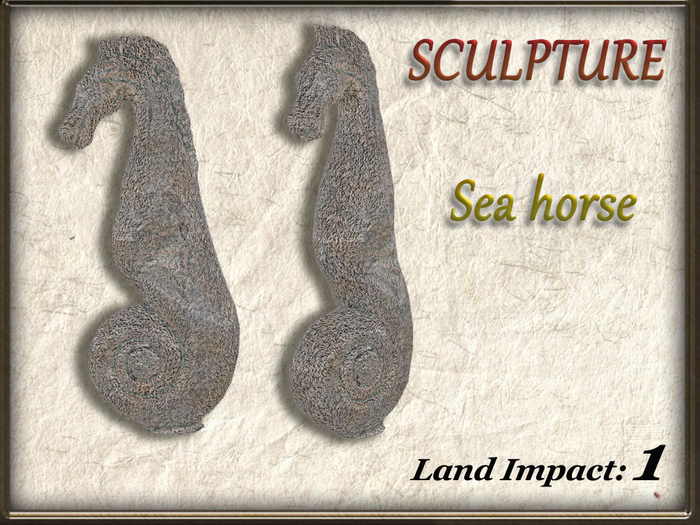 SCULPTURE - Sea horse (1 Li) Full Perm