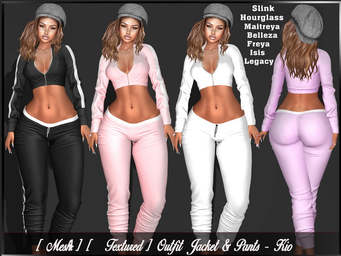 [ Mesh ] [ 4 Textured ] Outfit Jacket & Pants - Kio