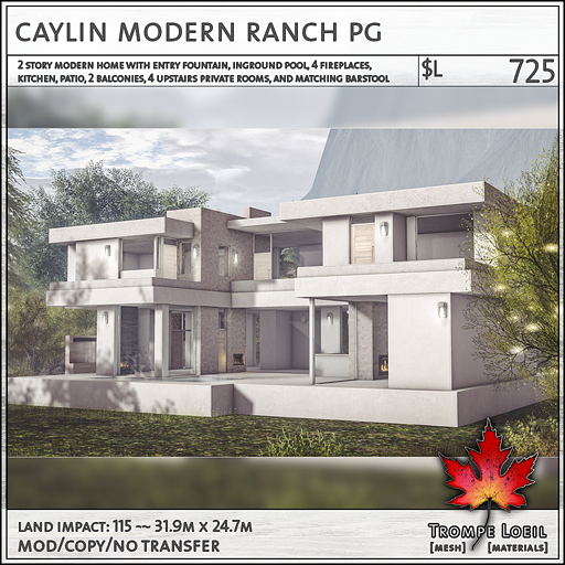 Trompe Loeil - Caylin Modern Ranch PG V1.4 [mesh]
