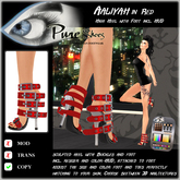 << PURE >> Pure Shoes - Aaliyah in Red [inworld price 99L$]