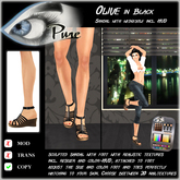 << PURE >> Pure Shoes - Olive in Black [inworld price 99L$]