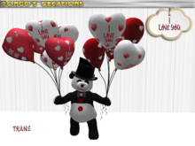 BMC3267 - PERFECT GIFT TO SHOW SOMEONE HOW MUCH YOU LOVE THEM. PANDA WITH 2 BUNCHES OF I LOVE YOU BALLOONS.