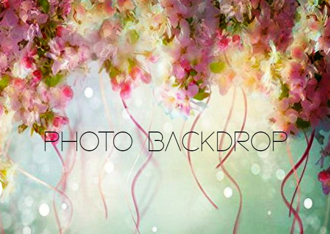[AE] Photo Backdrop - *SALE* Flowers and Ribbons