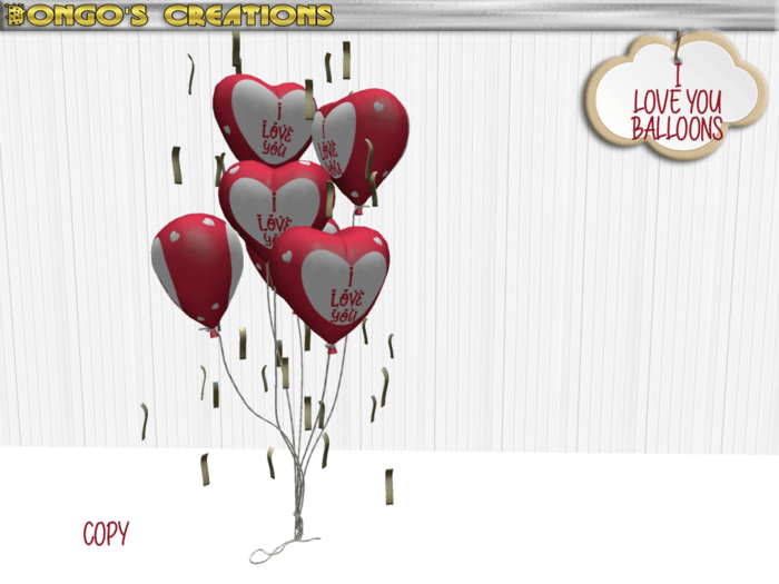BMC3270 - I LOVE YOU - BALLOONS.