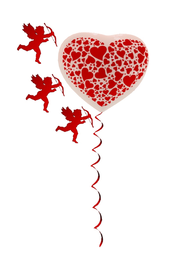 Valentine Heart  Balloon and cupid version 4