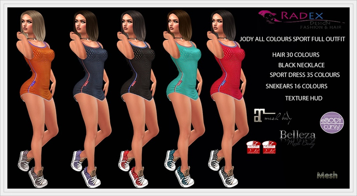 RADEX Mesh  Jody All Colours Sport Full Outfit