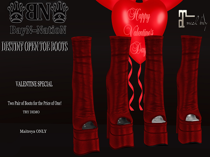 BayN-NatioN-Destiny -Open toe Red (Stripes)- Maitreya