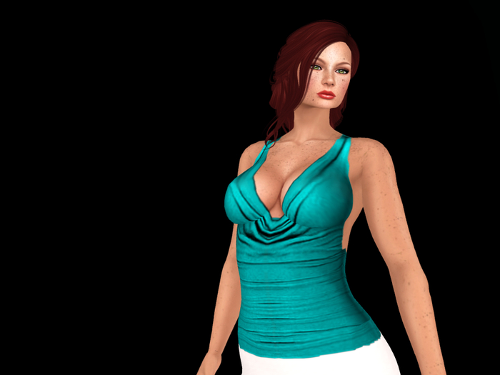 bom HALTER TOP CYAN