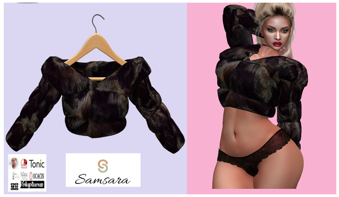Samsara: Mink Fur Jacket Chocolate