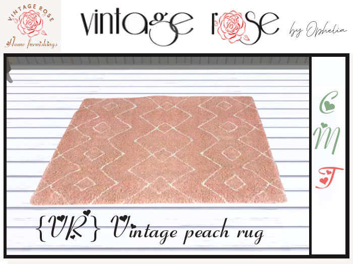 {VR} Vintage peach rug