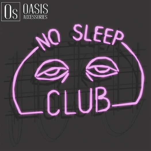 Oasis: "No Sleep Club" Neon Sign 