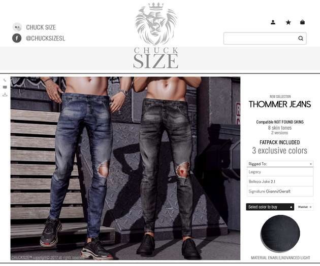 CHUCK'S THOMMER JEANS "DARK BLUE"