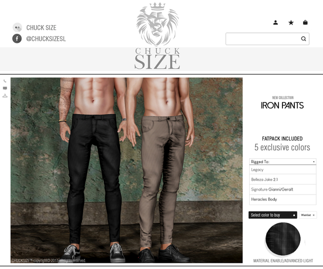 CHUCK'S IRON PANTS CHESS BLACK