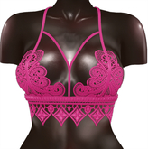 Kaithleen's Embroidery Top - Lipstick