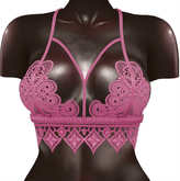 Kaithleen's Embroidery Top - Bubblegum
