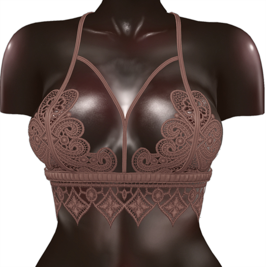 Kaithleen's Embroidery Top - Brown