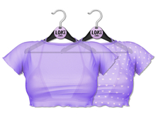 Loki - Ashley Ruffle Tee & Bra - Lavender