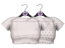 Loki - Ashley Ruffle Tee & Bra - White