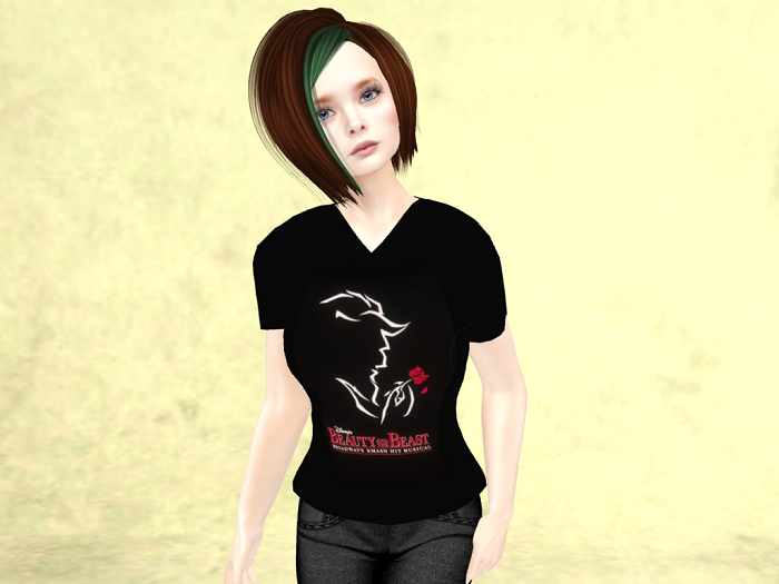 Cinema-Beauty & the Beast-Ladies V-neck T-shirt
