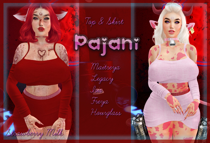 Strawberry Milk by Pajani - Texture HUD *