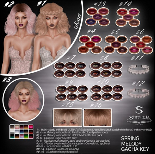 #2 Sintiklia - Spring melody - Melody hair colors&tints RARE