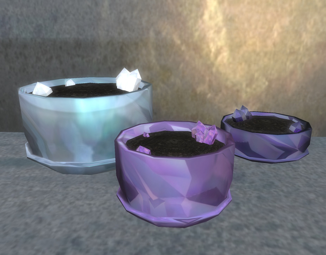 old crystal plant pots pack [copy/mod][boxed]