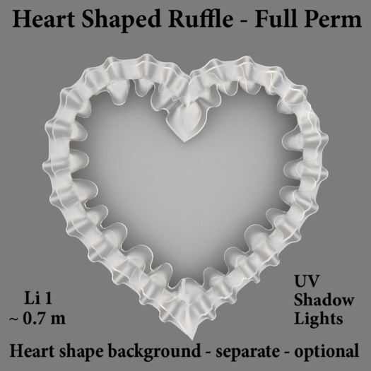 Heart Shaped Ruffle - full perm (add)