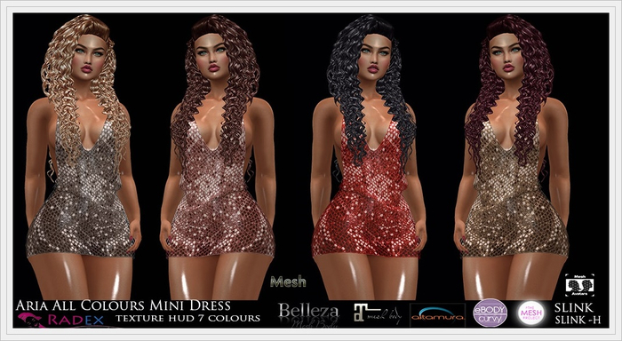 RADEX F 102 Mesh Aria All Colours Mini Dress