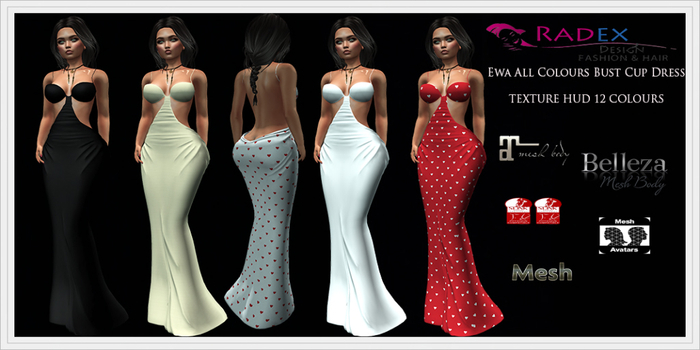 RADEX F 101 Mesh Ewa All Colours Bust Cup Dress