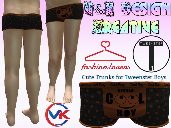 V&K Design Tweenster Serie Boy Trunks (Orange)
