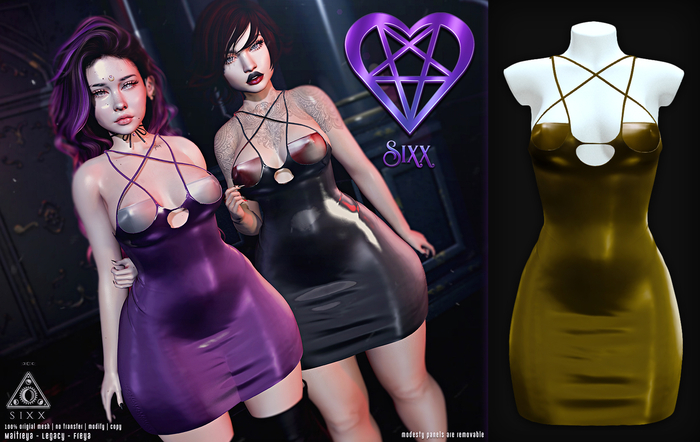 - sixx - Devilish Dress - Gold
