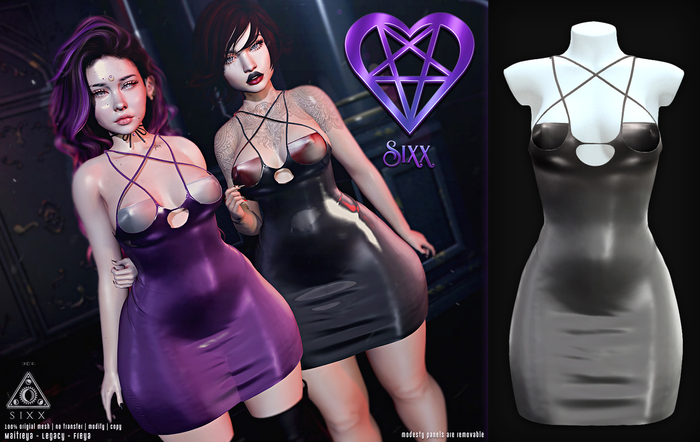 - sixx - Devilish Dress - Silver