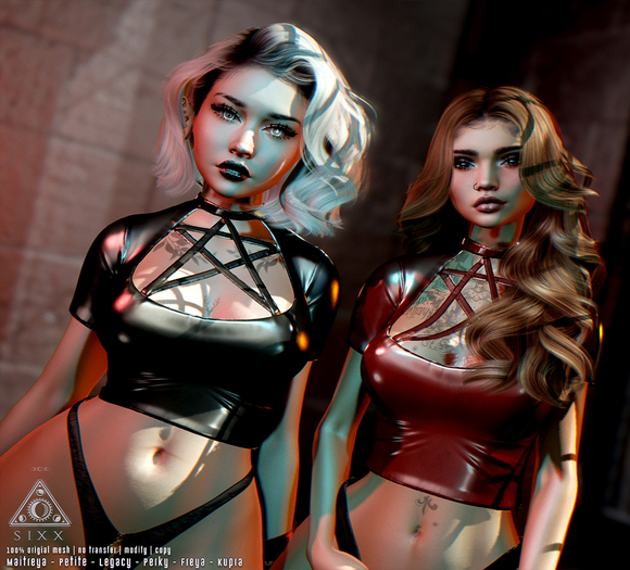 - sixx - Pentagram Crop - {FATPACK}