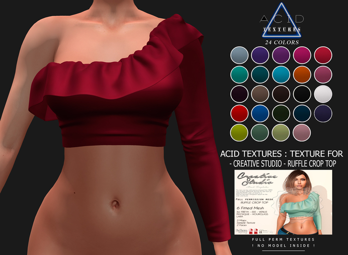 ACID TEXTURES - Texture for - CREATIVE STUDIO - Ruffle Crop Top