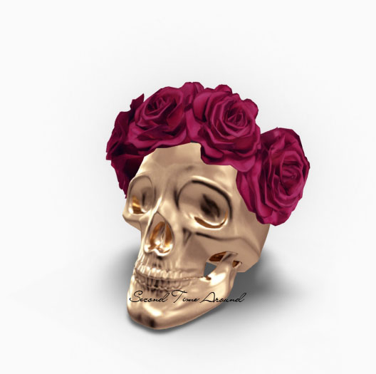 -tres blah- Eclectic Collection - Skull w/ Dark Roses