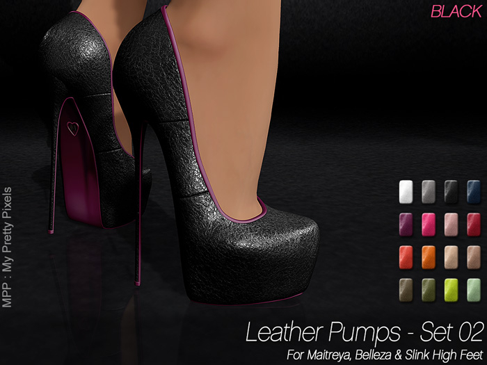 - MPP - Leather Pumps Set 02 - Black