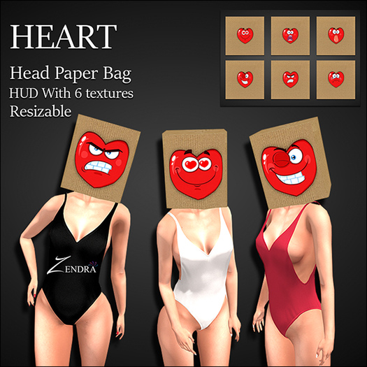 Heart Head Paper Bag