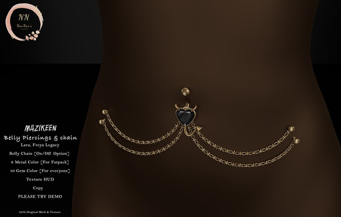 NaaNaa's Mazikeen Belly Chain Black [Wear Me]