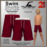 Swim Shorts [2cute] Burgundy