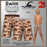 Swim Shorts [2cute] Dogs