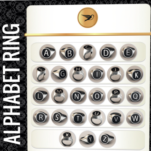 Swallow Alphabet Ring F