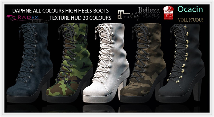 RADEX Mesh Daphne All Colours  High Heels Boots