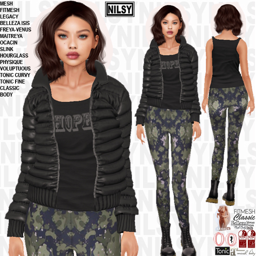 PADDED JACKET OUTFIT,ALL BODIES