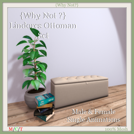 {Why Not ?} Lindores Ottoman Set-Boxed